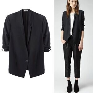HELMUT LANG Open Front Blazer Black Size 10